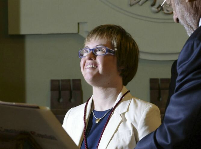 Ángela Bachiller, la concejala con síndrome de Down en el ayuntamiento de Valladolid