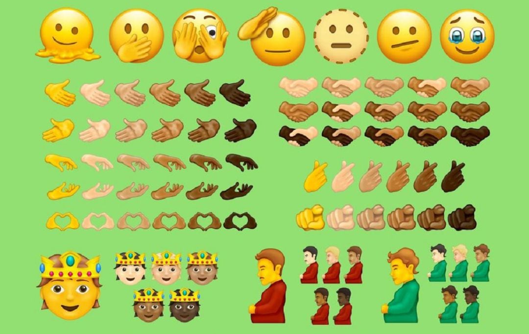 Estos son los emojis que vienen. 