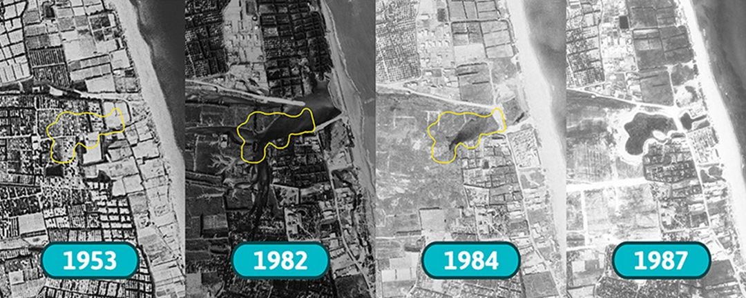 Evolución del llago de la Goleta de Tavernes 