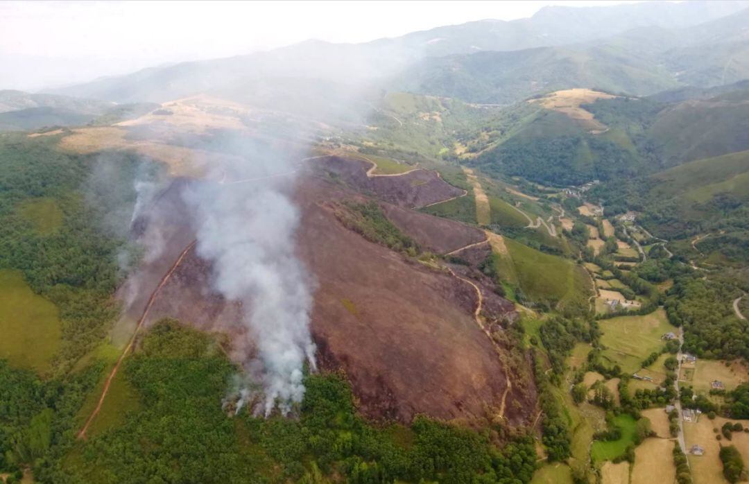 Incendio de Balboa, provincia de León.