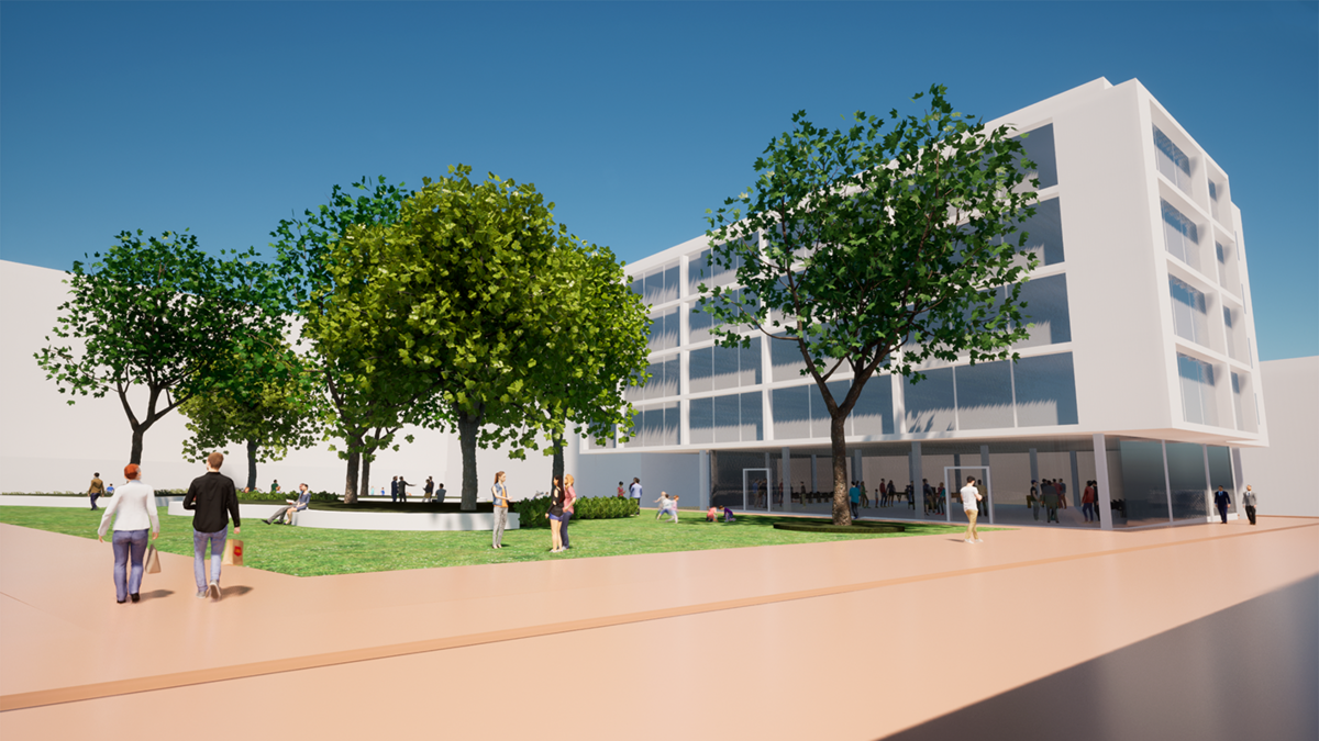 Sara Hernández, alcaldesa de Getafe, repasa el proyecto de construcción de un centro juvenil autogestionado