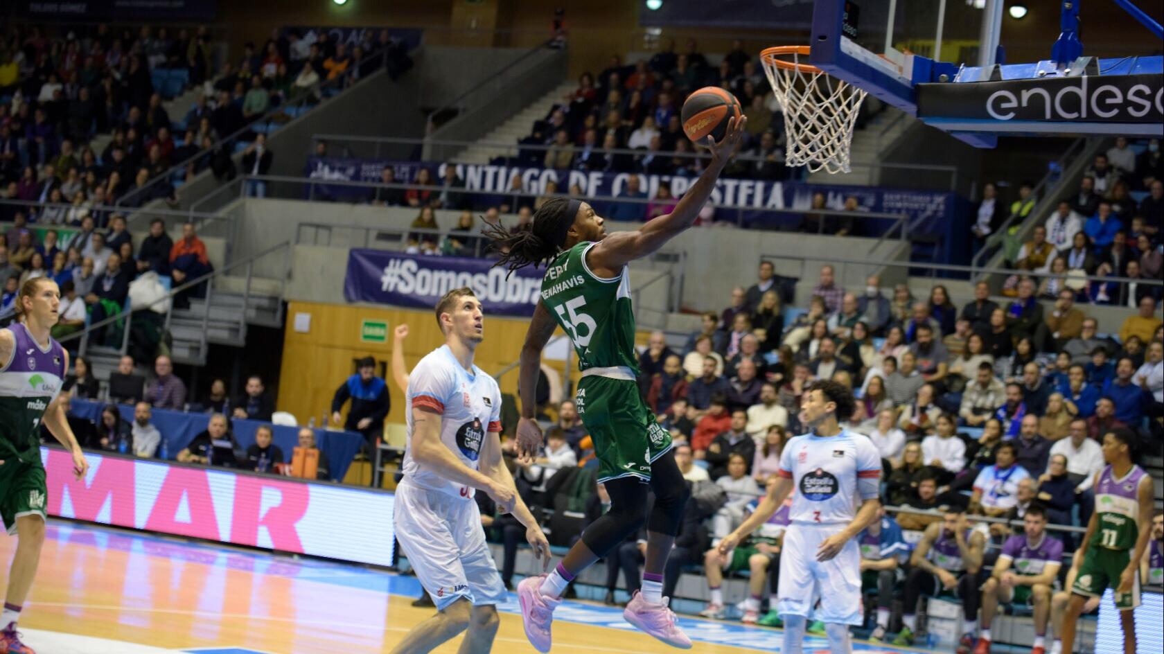El base montenegrino del Unicaja Kendrick Perry, máximo anotador de su equipo en la victo