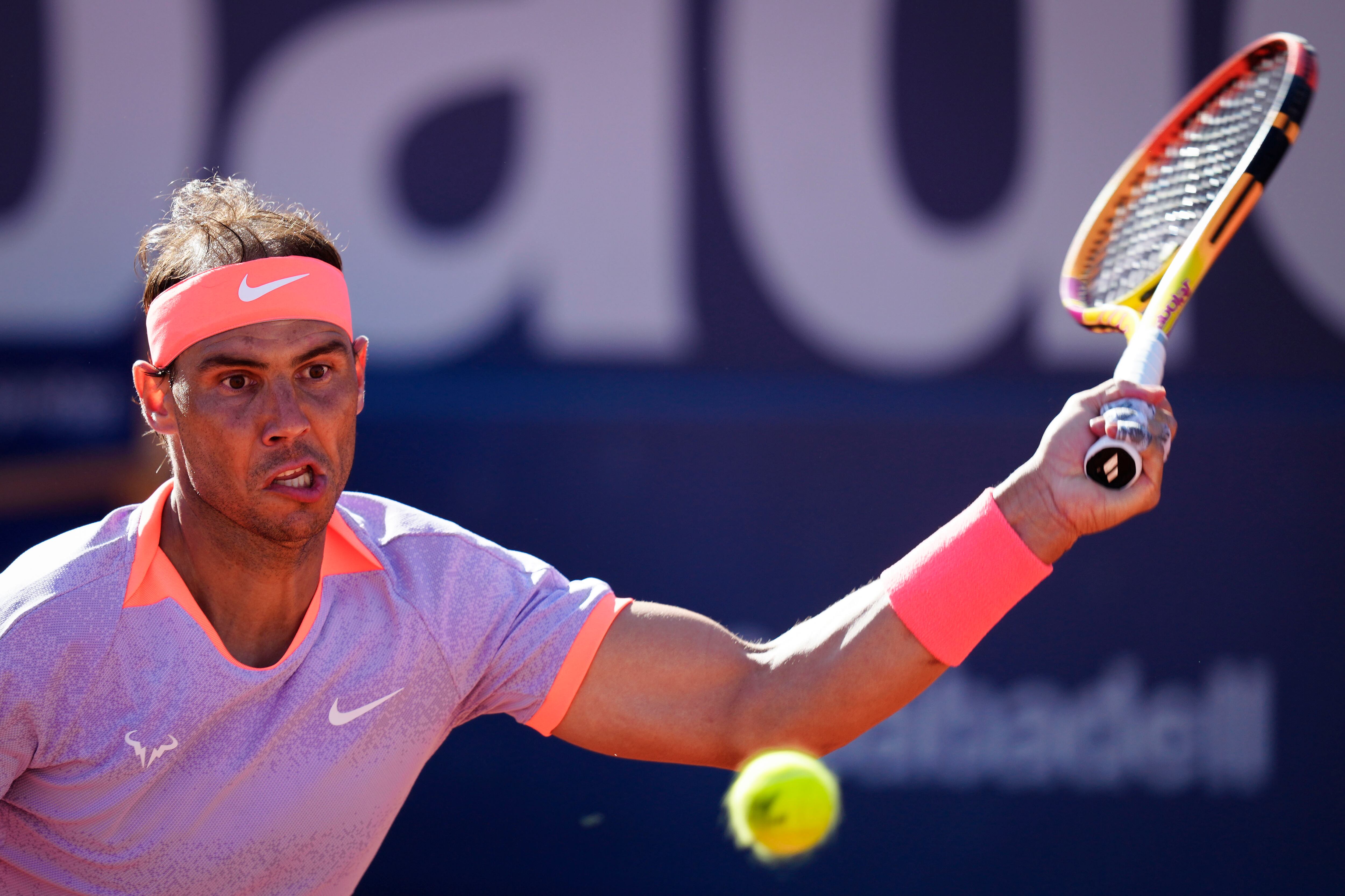 Rafael Nadal, durante su partido de primera ronda del torneo Conde de Godó ante el italiano Flavio Cobolli