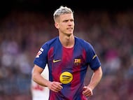 Dani Olmo durante un partido frente al Sevilla