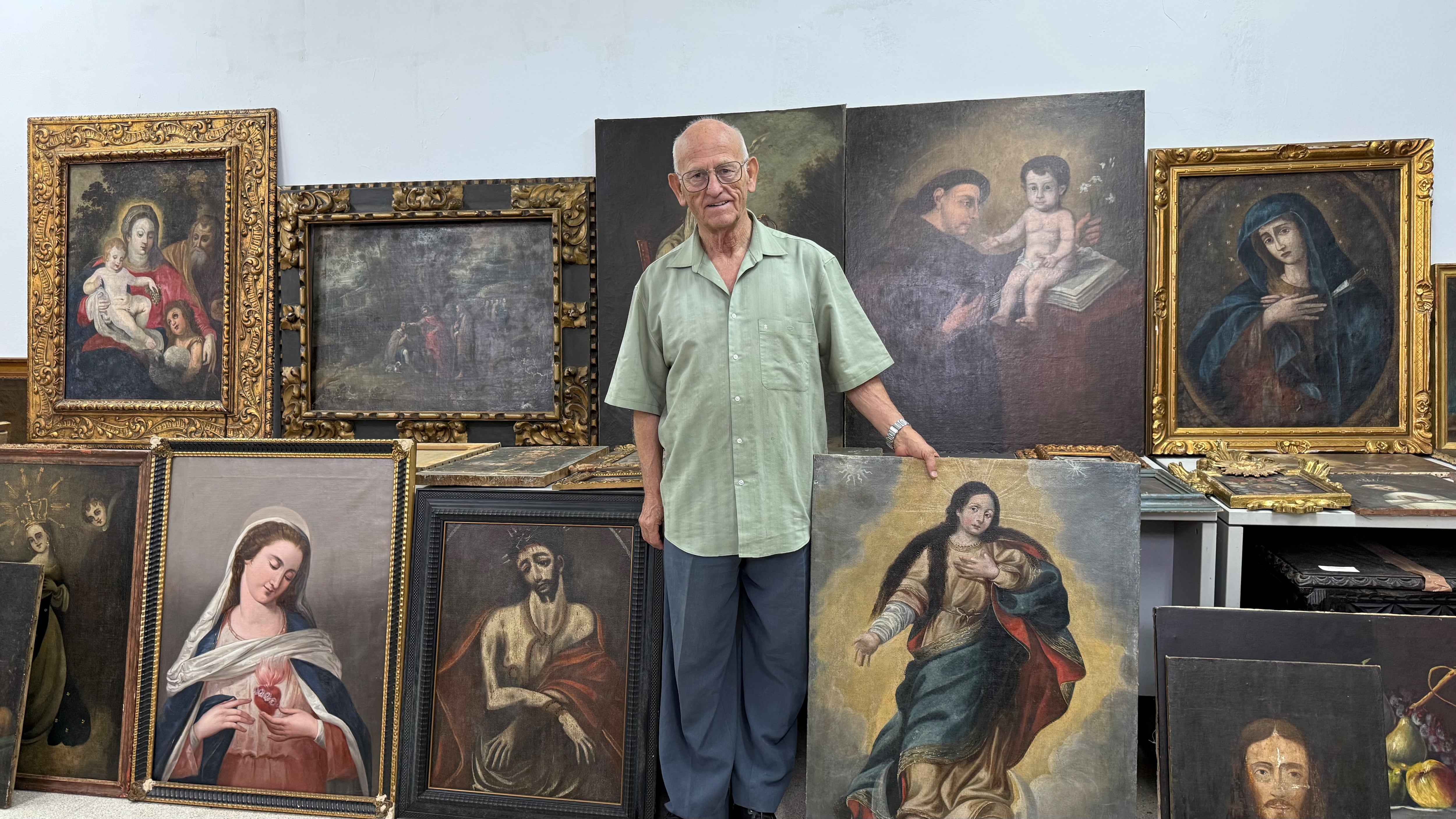 Mariano Vélez, cura y restaurador de arte de Lagunaseca (Cuenca).