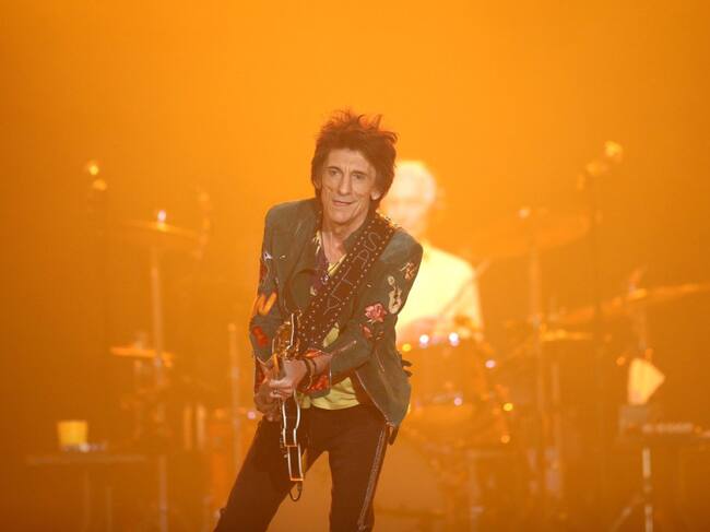 Ron Wood de los Rolling Stones, durante el concierto en Barcelona.