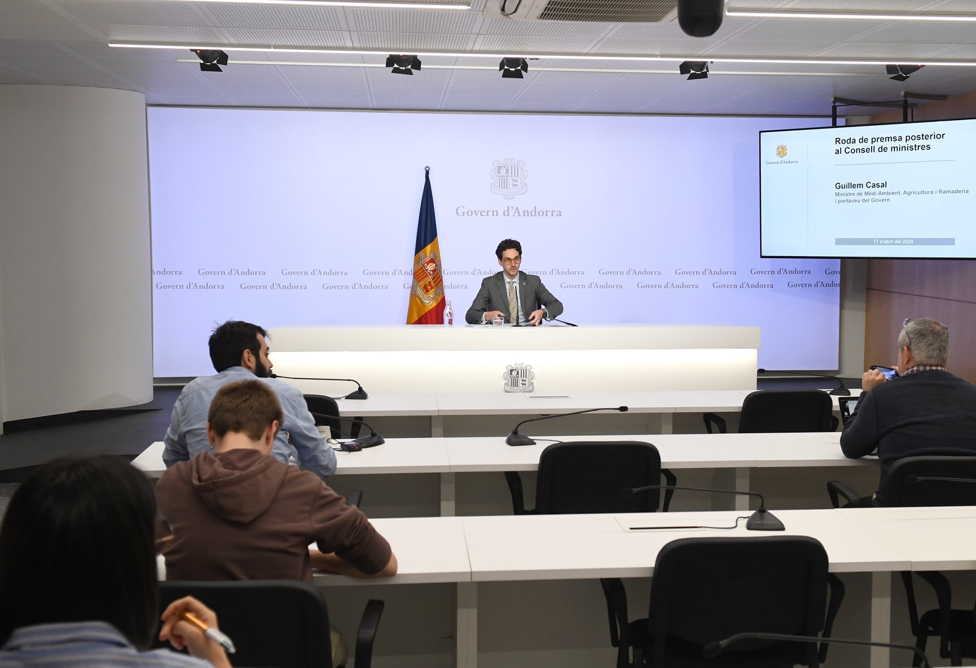 El ministre Portaveu, Guillem Casal