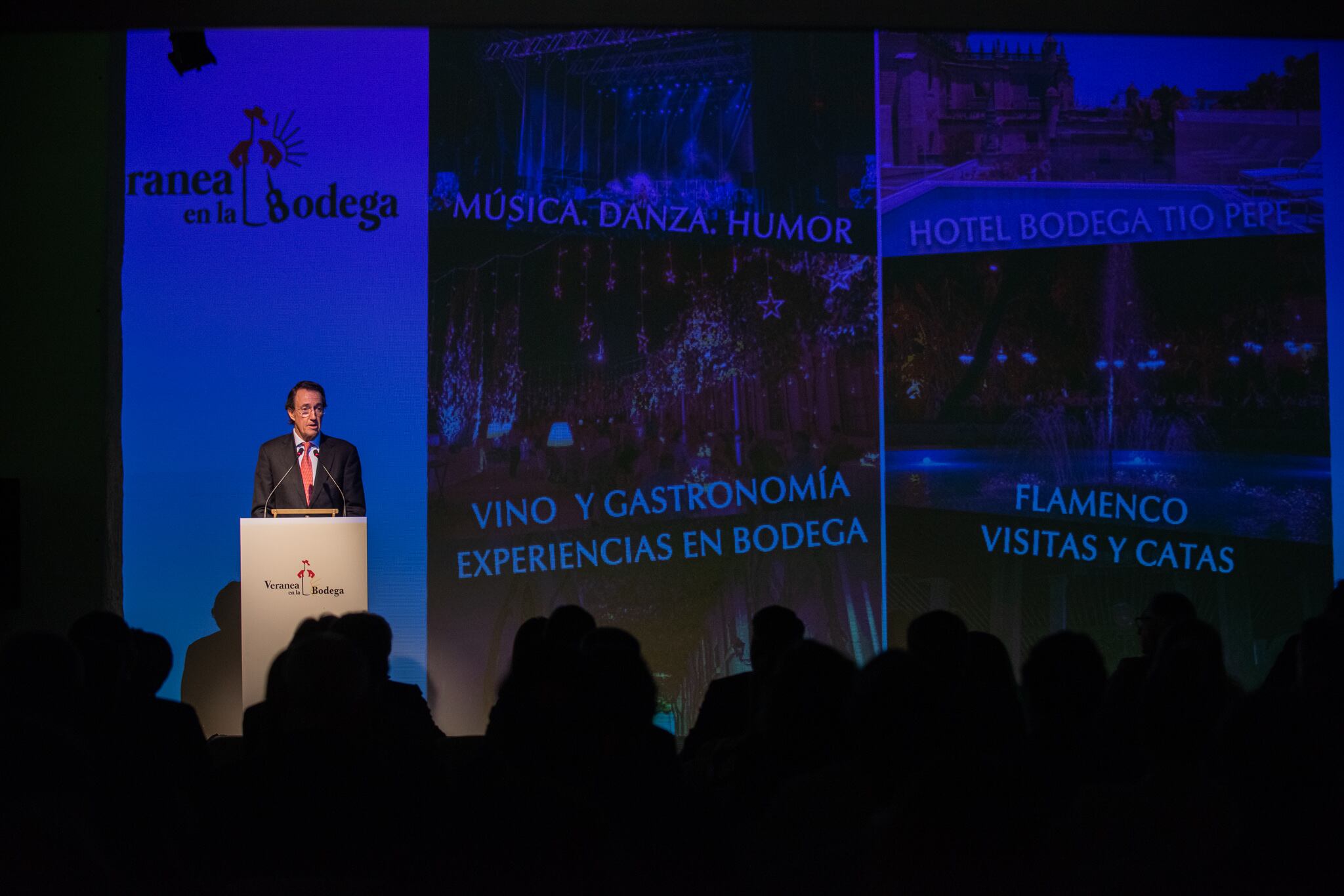 Mauricio González-Gordon, presidente de González Byass, durante la presentación de Verano en la Bodega