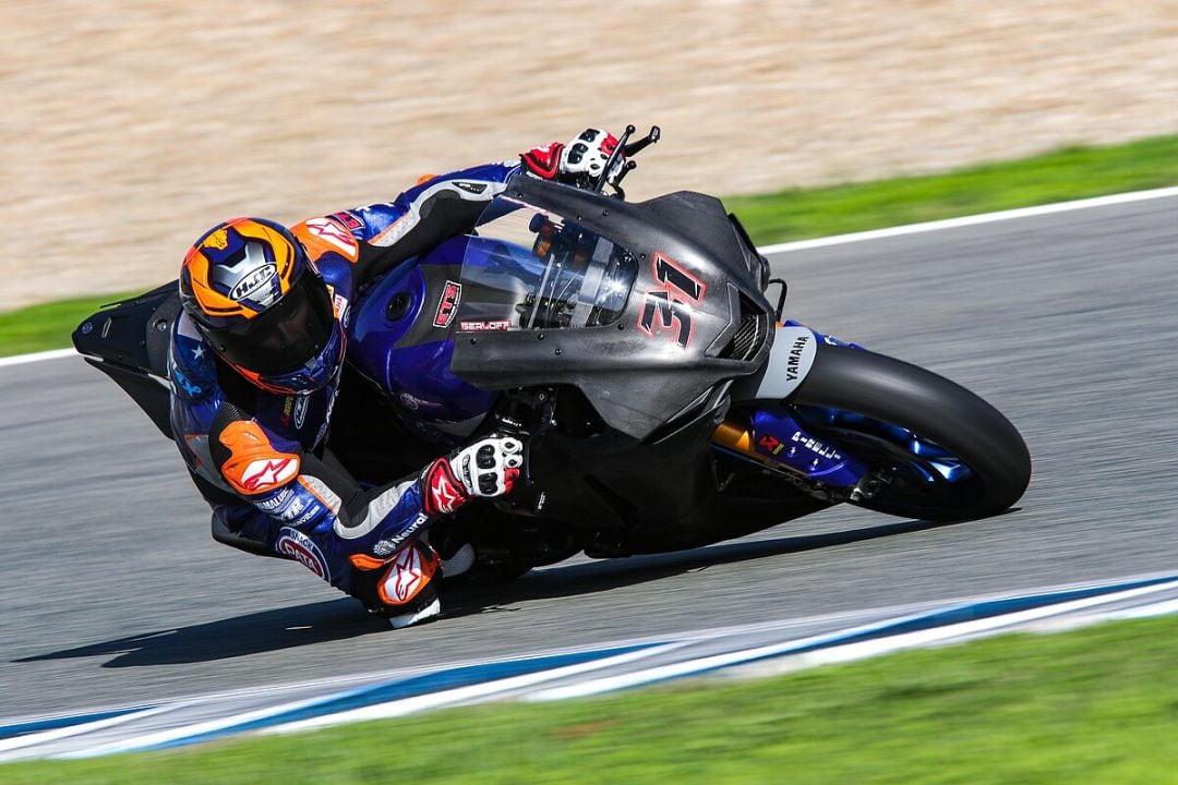 Garrett Gerloff durante la sesión del lunes en el Circuito de Jerez