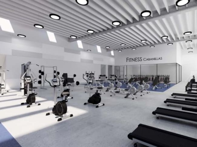 Infografía interior Centro Fitness