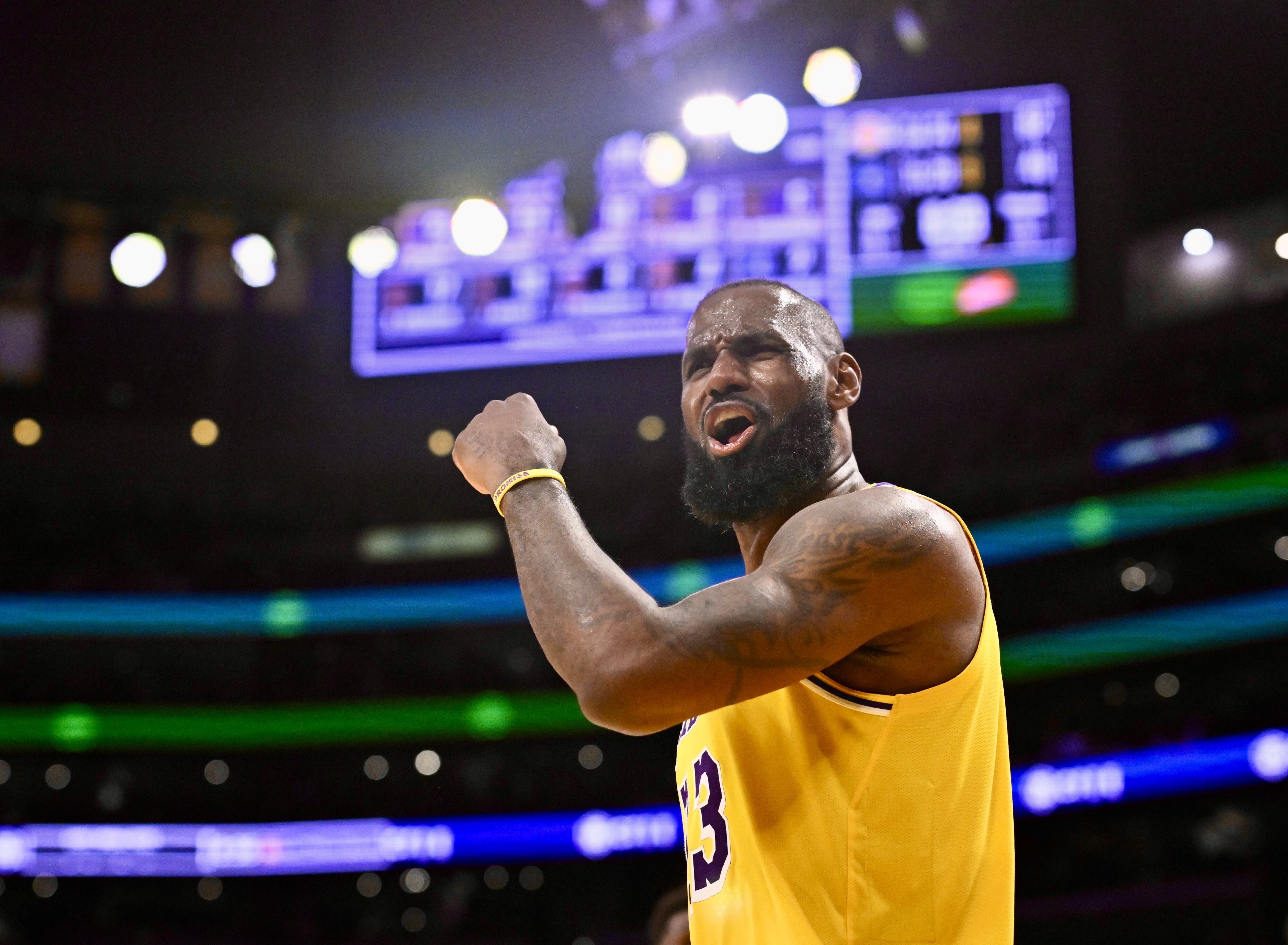 Imagen de archivo de LeBron James, jugador de Los Ángeles Lakers