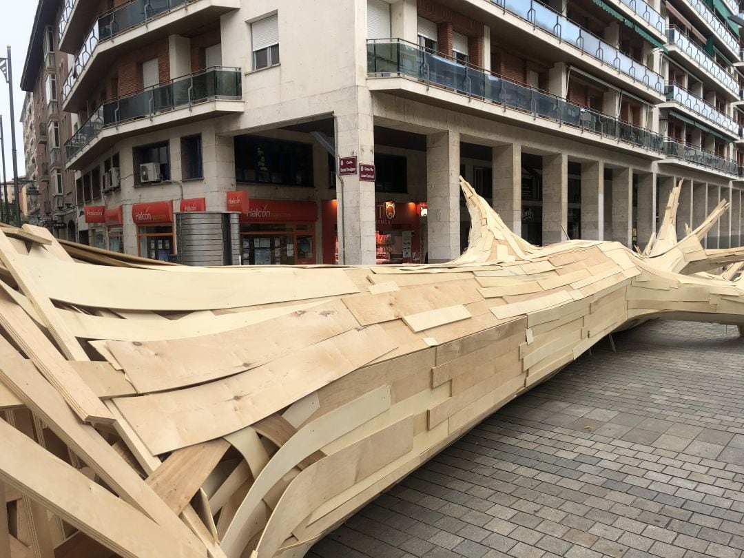 Instalación del Festival Concéntrico ubicada en Gran Vía con la calle Daniel Trevijano.