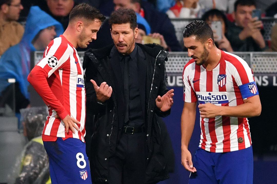 Saúl, Simeone y Koke.