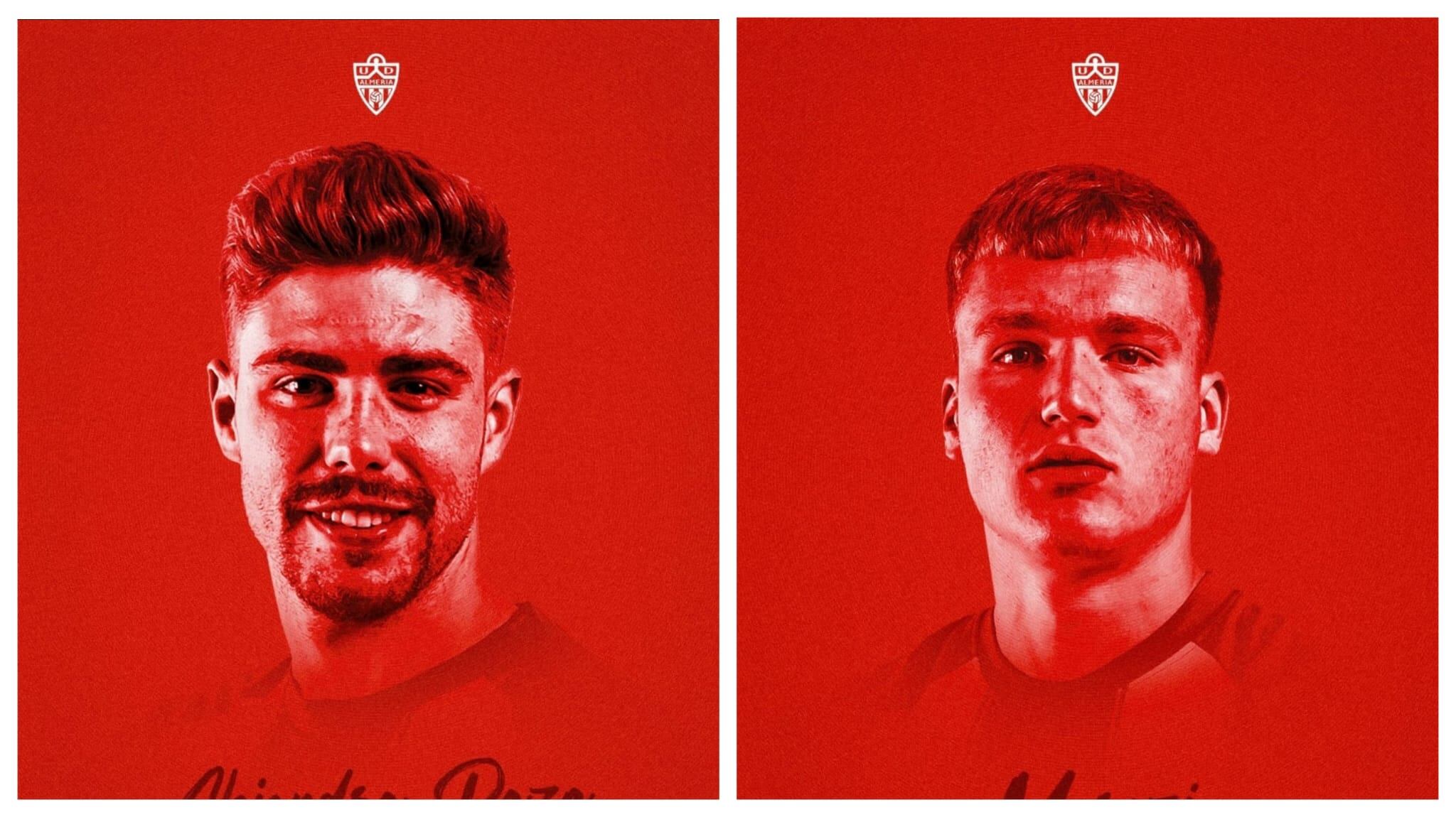 Los dos salen cedidos de la plantilla del Almería 25-26.