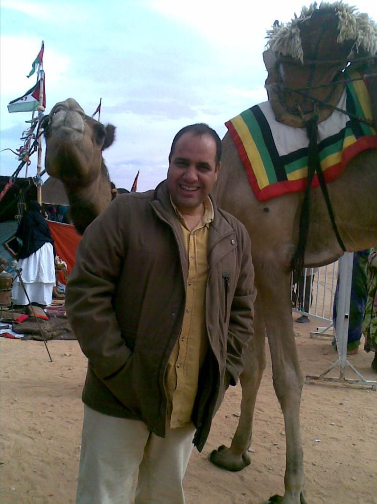 Mohamed Labat en el campamento de refugiados