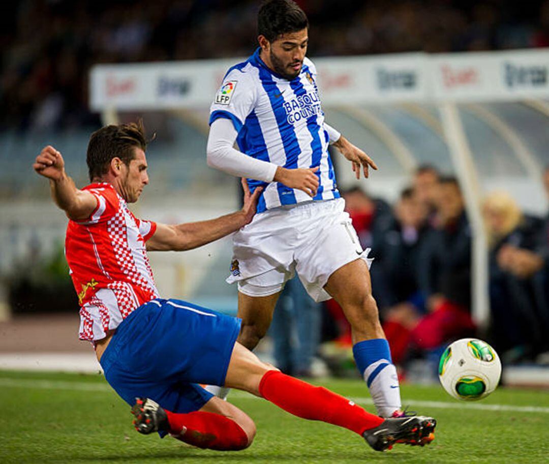 Benítez durante un partido.