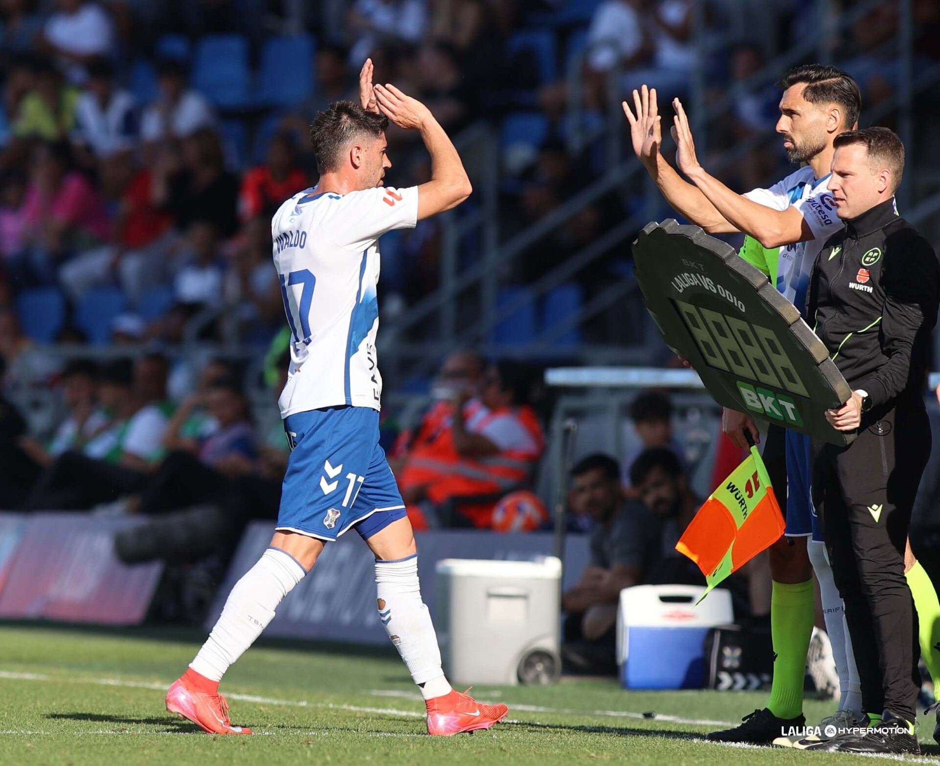 Waldo Rubio y Enric Gallego podrían haber disputado sus últimos minutos como jugadores del CD Tenerife.