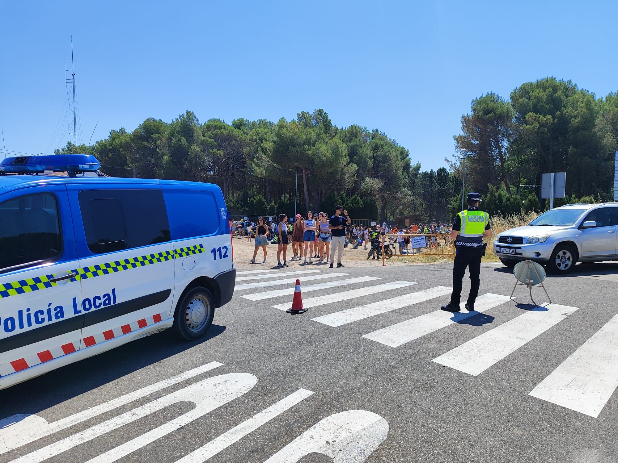 Control en el camping de Sonorama por parte de la Policía Local de Aranda