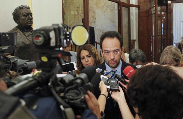 El portavoz del PSOE en el Congreso, Antonio Hernando. 