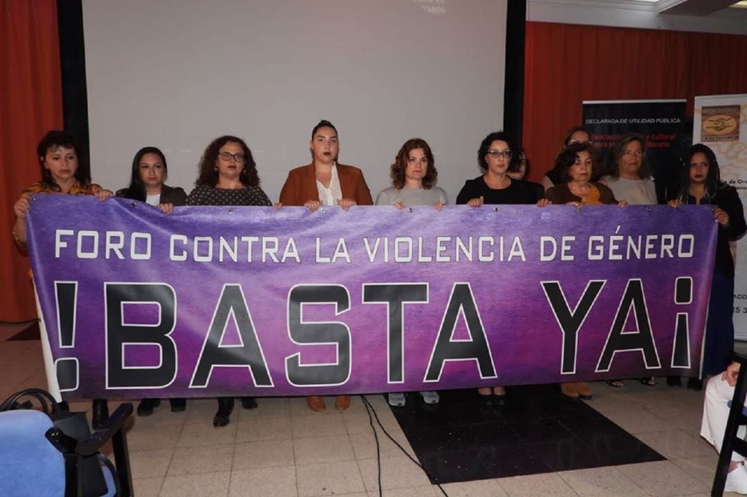 Pancarta difundida por Mararía en las redes sociales.