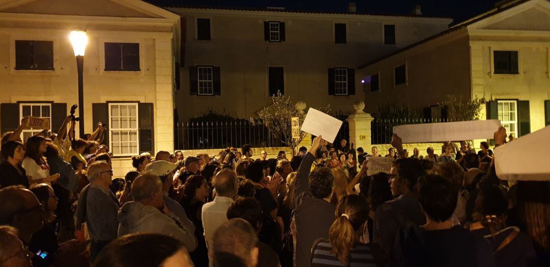 Imatge de la manifestació a Maó