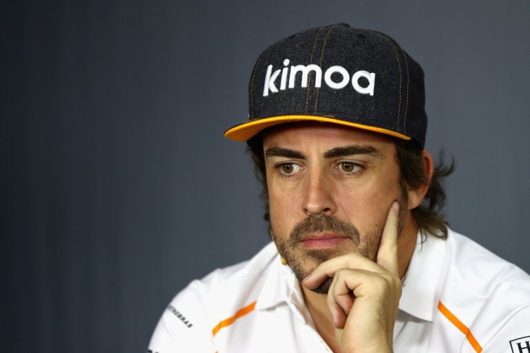 Fernando Alonso en la rueda de prensa del Grand Prix de Francia  