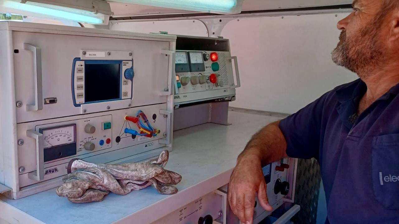 Trabajos de reparación de la avería