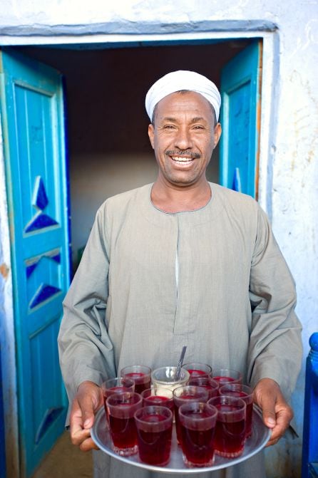 Infusión de flor de hibisco, en Egipto.