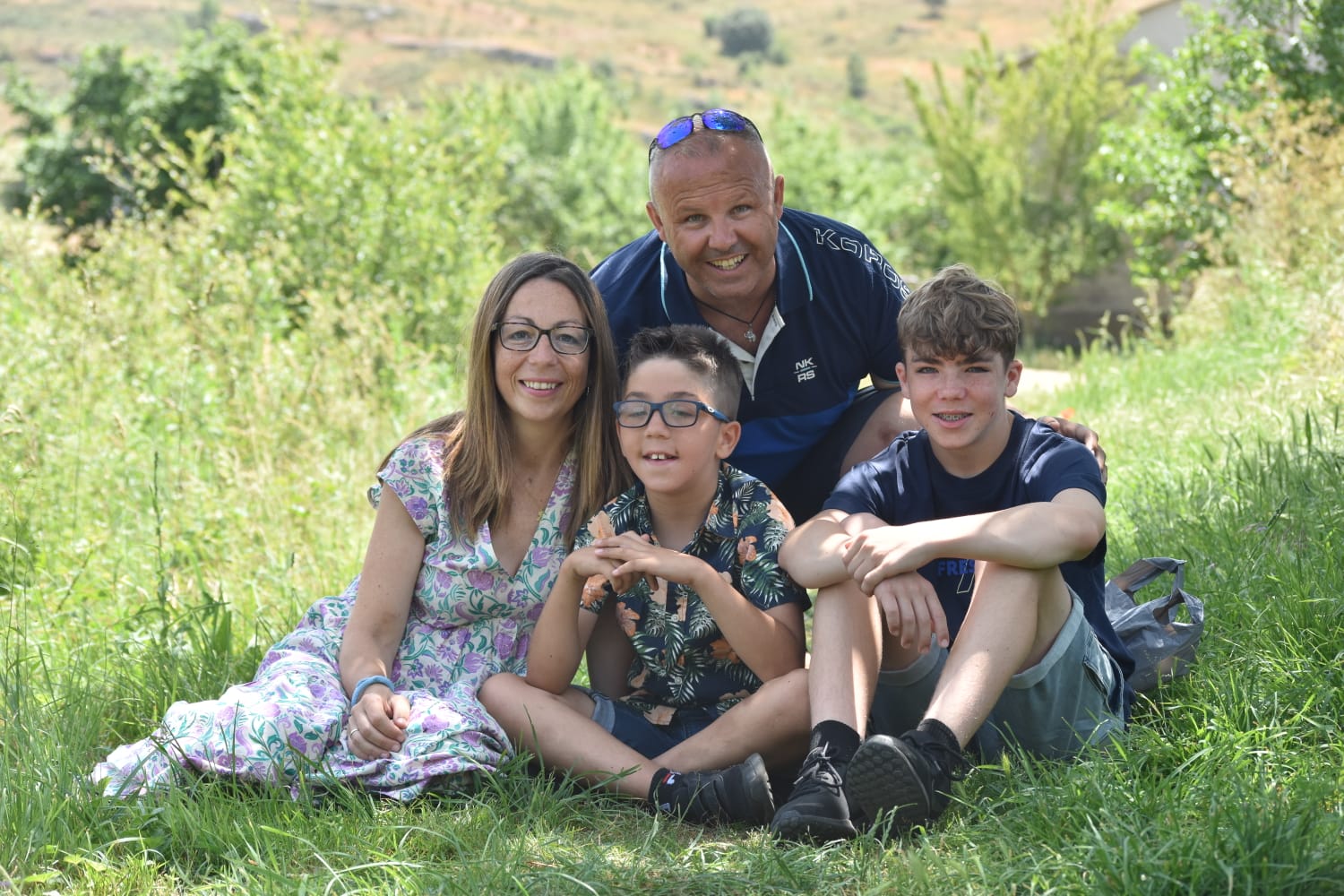 Matías con su familia