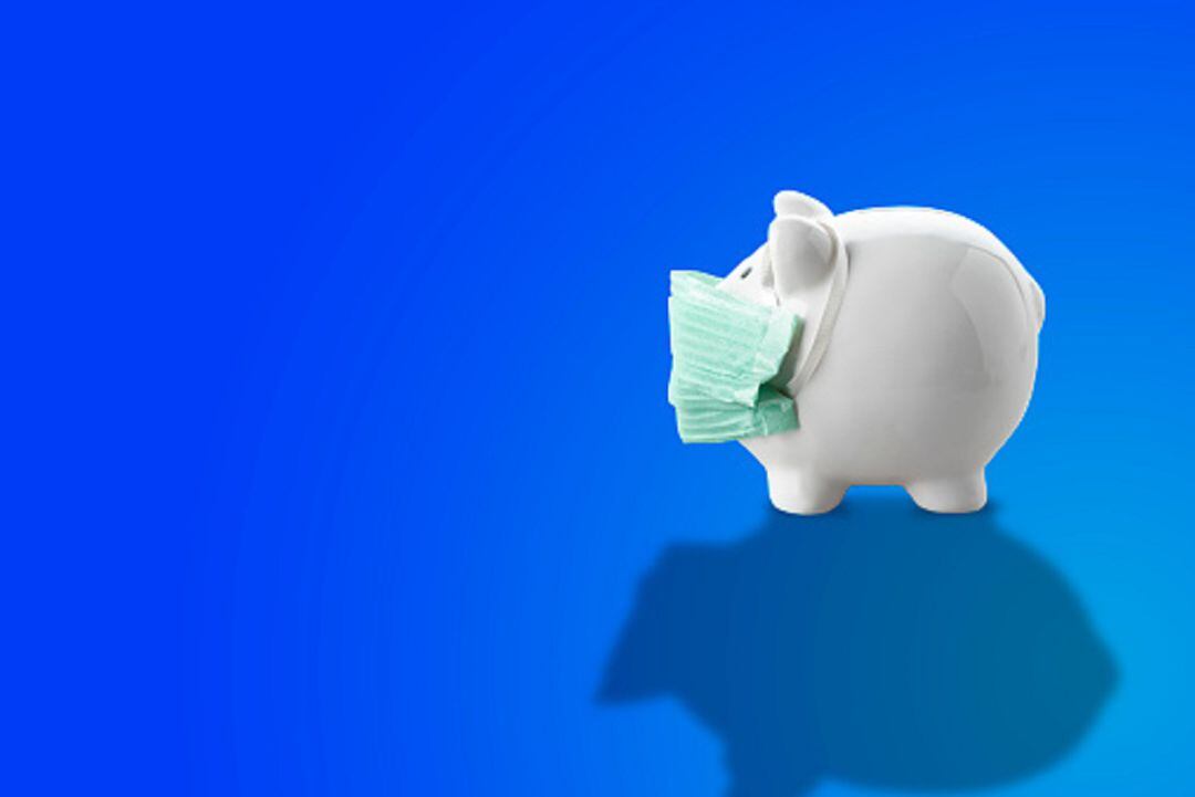 Hucha con mascarilla