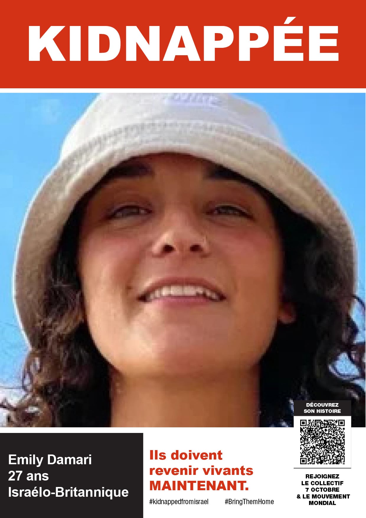 JERUSALÉN, 19/01/2025.- Retrato de Emily Damari publicado en la cuenta de X de Kidnapped from Israel. El grupo islamista Hamás publicó este domingo los nombres de las tres rehenes israelíes que serán liberadas este domingo en el primer día del alto el fuego en Gaza: Romi Gonen, Doron Steinbrecher y Emily Damary. EFE/ Cuenta de X de Kidnapped From Israel SOLO USO EDITORIAL/SOLO DISPONIBLE PARA ILUSTRAR LA NOTICIA QUE ACOMPAÑA (CRÉDITO OBLIGATORIO)
