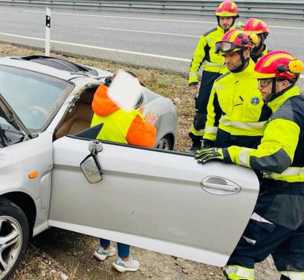 Accidente en la A 44 en la salida de Pegalajar