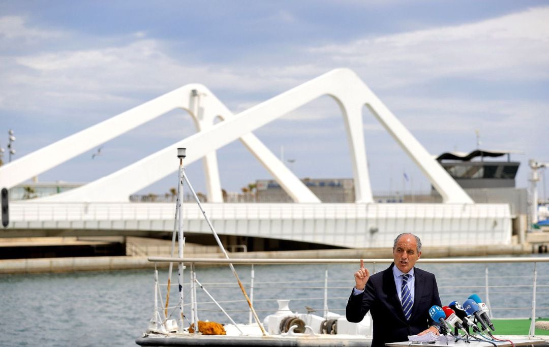 Francisco Camps durante una rueda de prensa