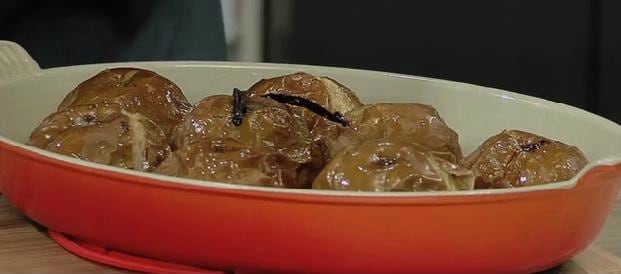 Manzanas asadas a la vainilla