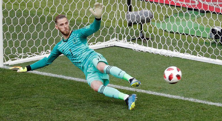 David de Gea, en la tanda de penaltis de los octavos de final del Mundial ante Rusia.