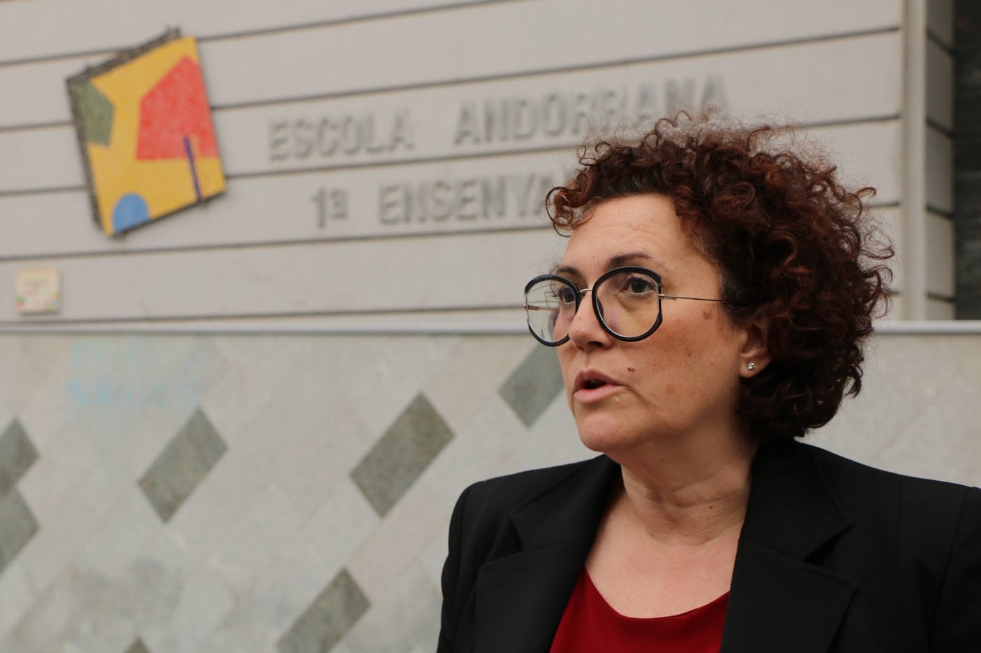 Judith Pallarés durant l&#039;acte d&#039;aquest matí.