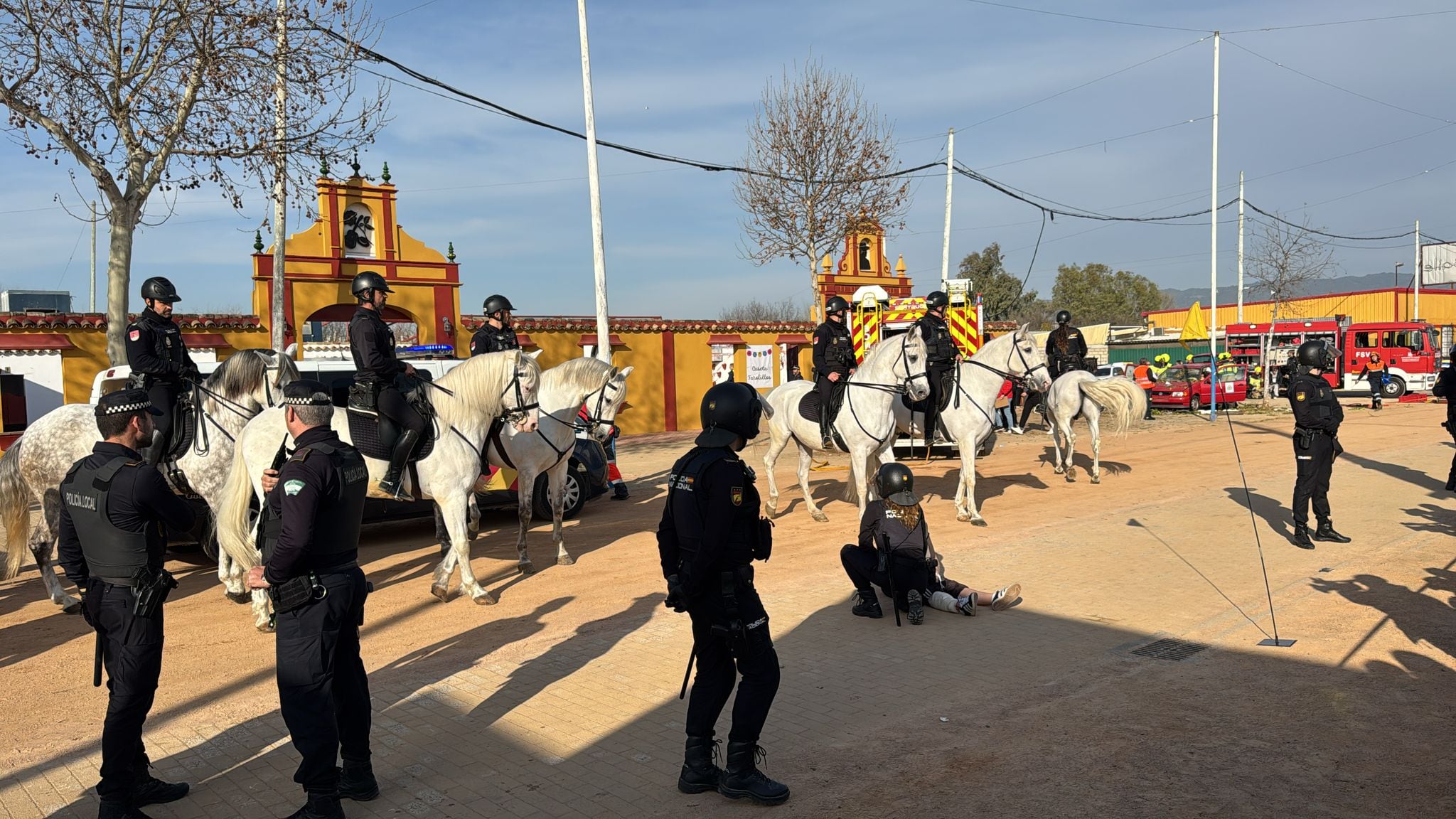 Simulacro en el Arenal