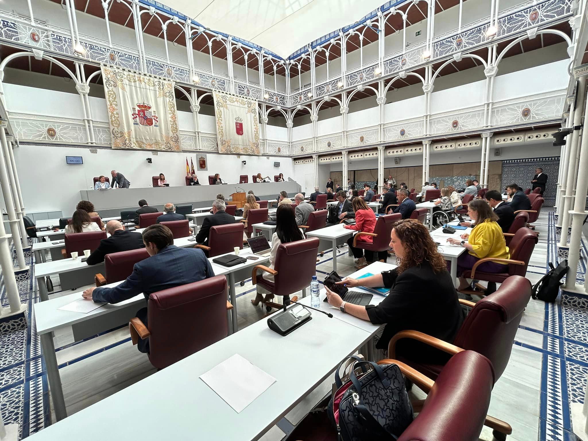 Imagen del Pleno en la Asamblea Regional de Murcia