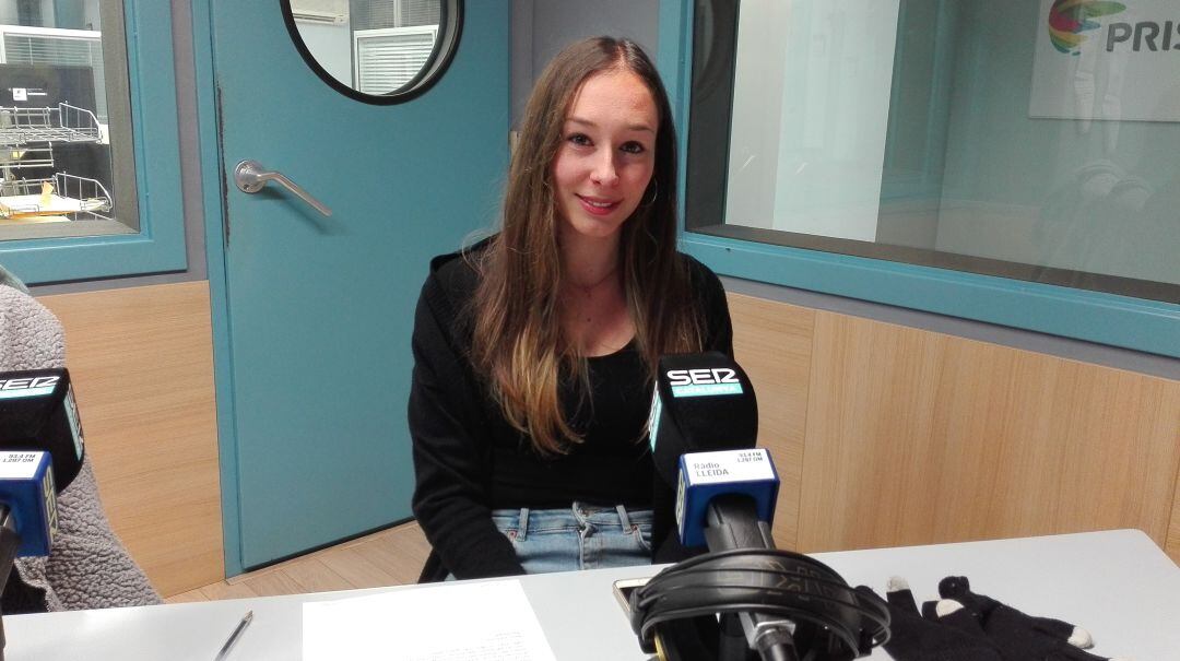 Ares Zamora, als estudis de Radio Lleida