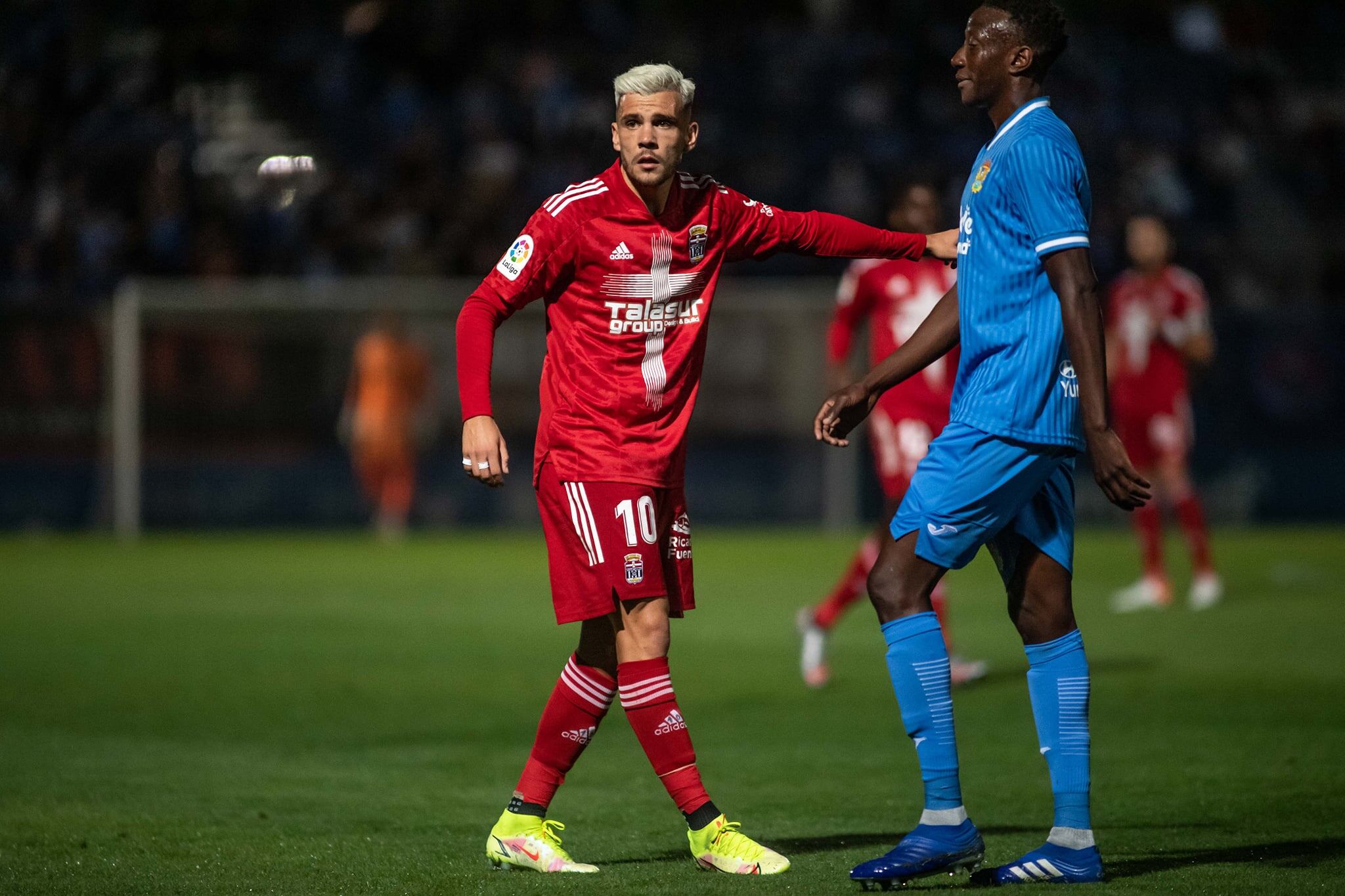 Álex Gallar durante el partido de ida ante el Fuenla