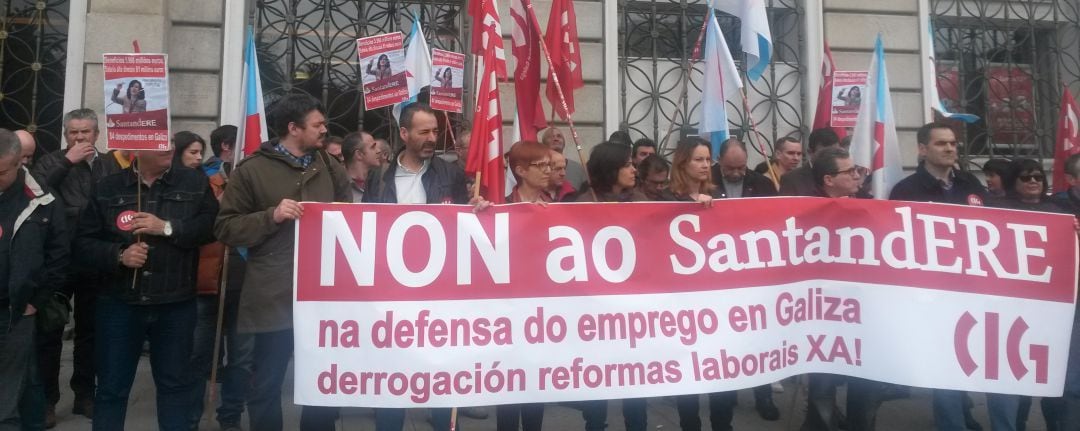 Protesta del Banco Santander