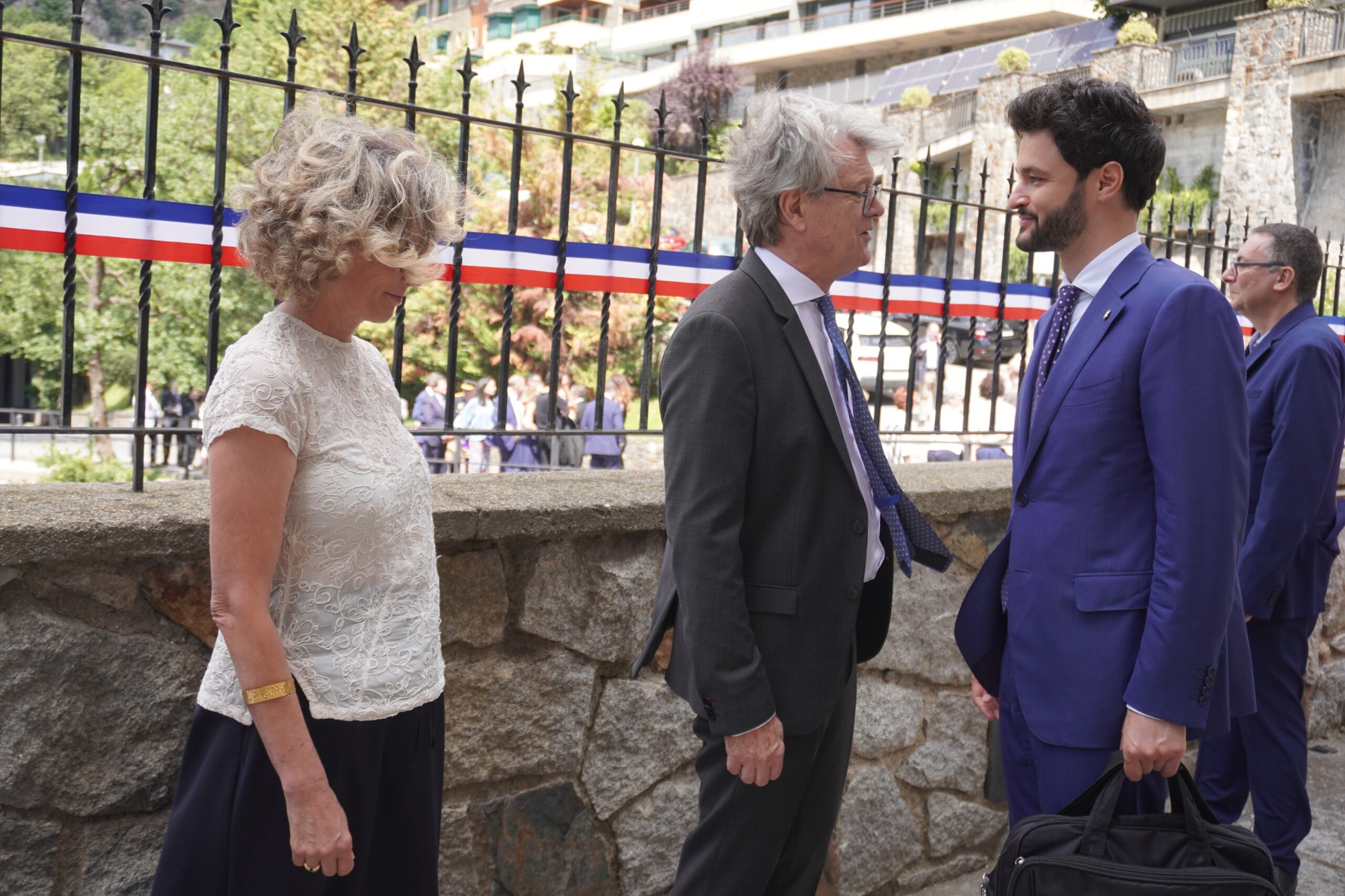 El president del grup parlamentari de Concòrdia, Cerni Escalé, durant els actes de festa nacional francesa a l'ambaixada gal·la al Principat