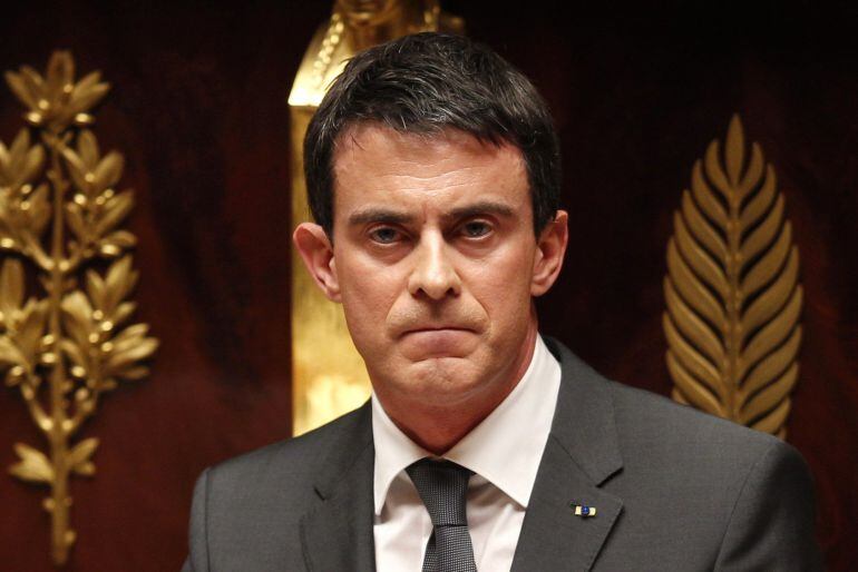 El primer ministro Manuel Valls durante su intervención ante la Asamblea Nacional este martes