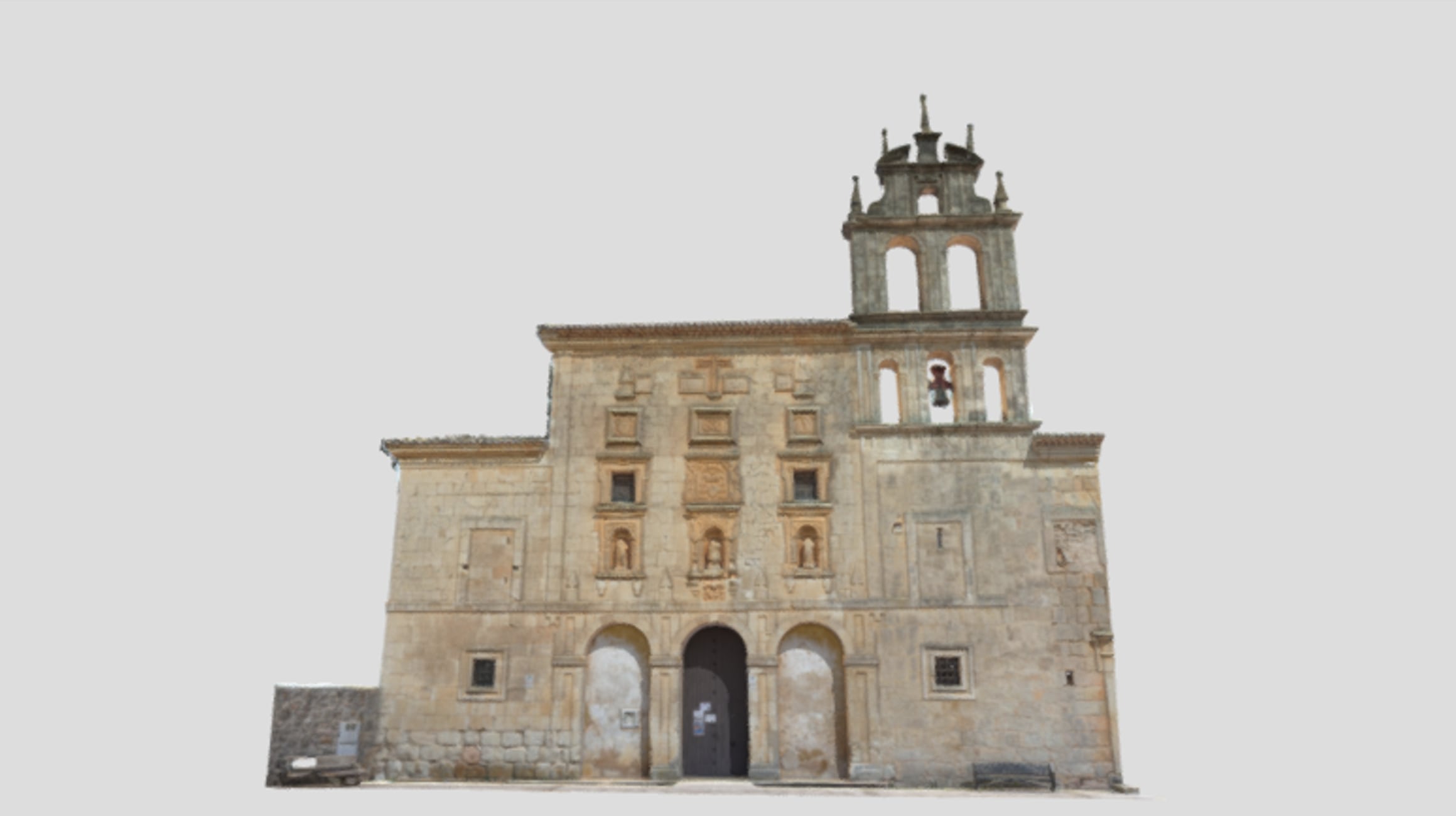 Fachada digitalizada por Patrimonio Digital del Santuario de la Virgen de la Loma en Campillo de Altobuey