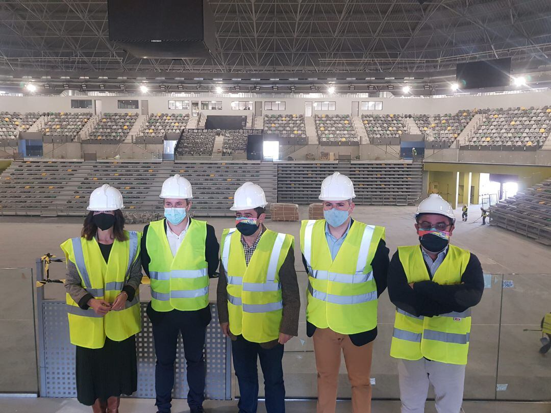 Visita a las obras del Olivo Arena.