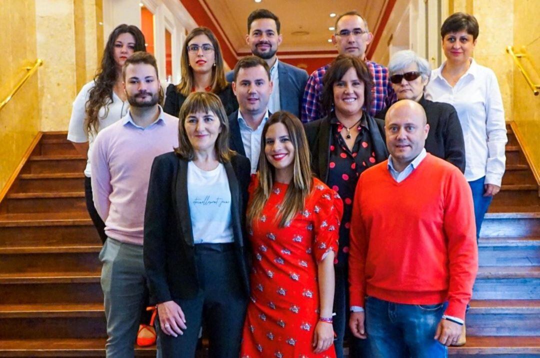 Foto de familia de la candidatura del PSOE a las Cortes 