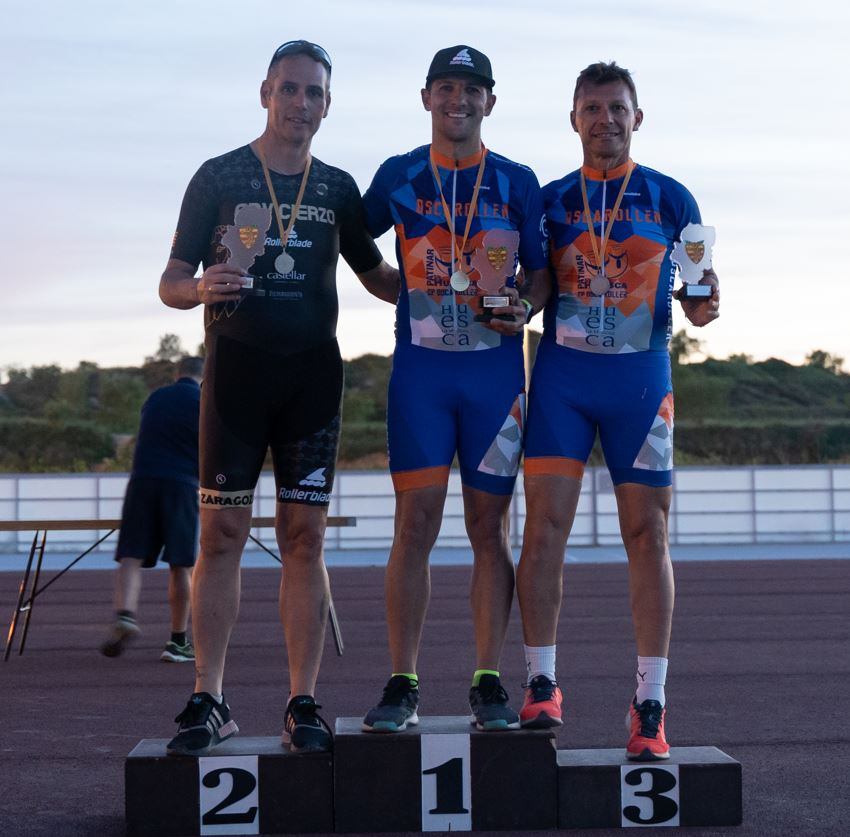 El Campeonato dee Aragón de patinaje de velocidad se celebró por primera vez en Huesca