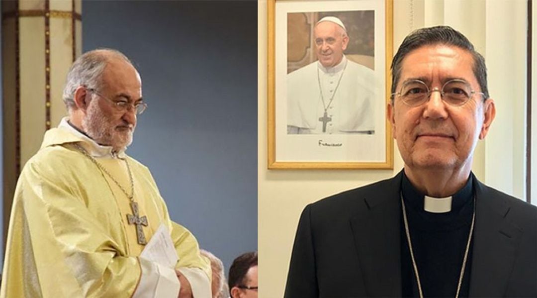 El almeriense Cristóbal López Romero, a la izquierda, y el sevillano Miguel Ángel Ayuso serán creados cardenales por el Papa Francisco el próximo 5 de octubre