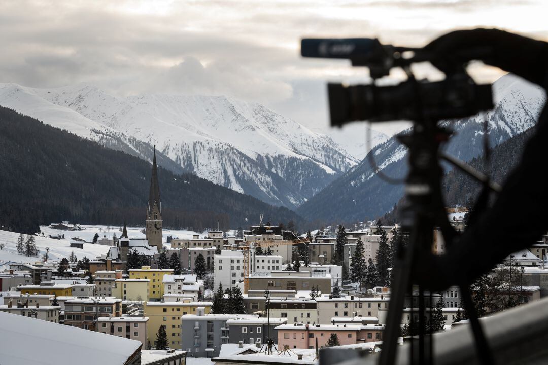 Paisaje de Davos (Suiza) donde se celebra el Foro Económico Mundial. 