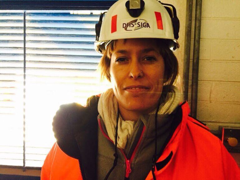 Cristina Benítez, nuestra protagonista de la historia, preparada para trabajar.